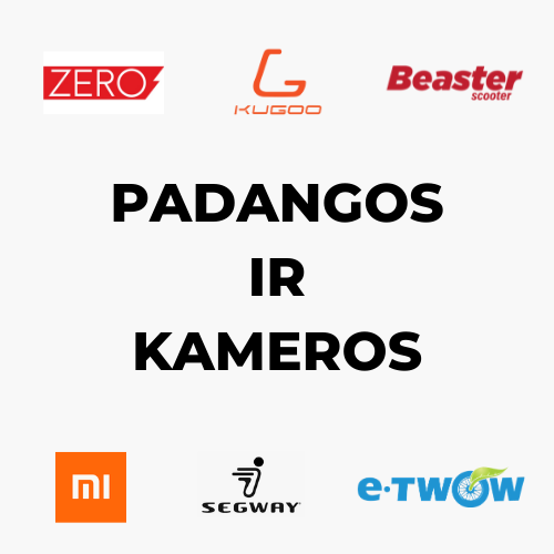 Paspirtukų padangos ir kameros