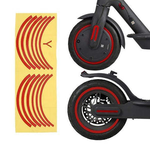 Xiaomi M365 priekinio ir galinio ratlankių atšvaito lipdukai elektriniu paspirtuku dalys ir priedai thunderscoot